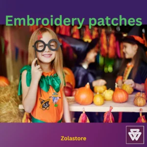 Imagine a little girl donning a Halloween costume adorned with the LAUGHING WITCH embroidery patch at a Halloween party.