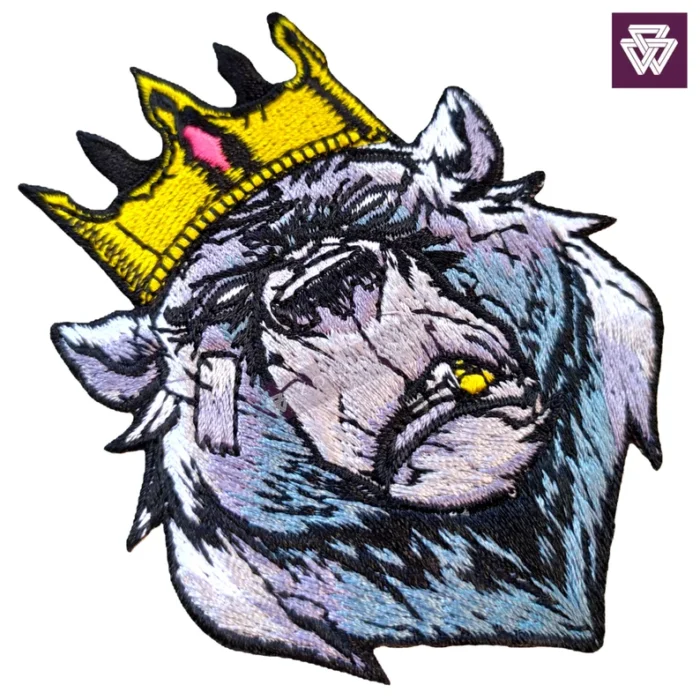 BEAR THE KING embroidery patch iron on - Image 2