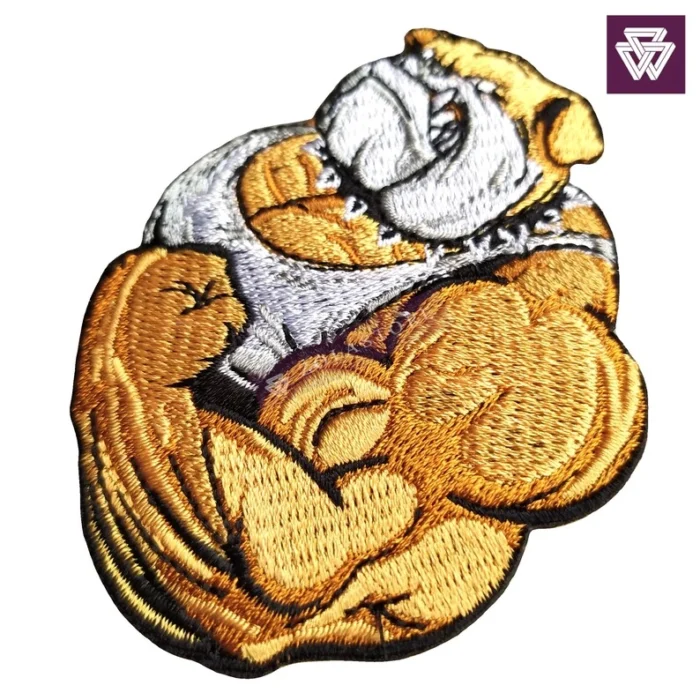 BULLDOG STRONGMAN embroidery patch iron on - Image 2