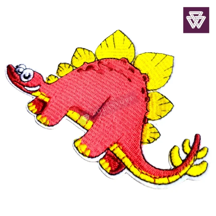 DINOSAUR baby RED embroidery patch iron on - Image 2