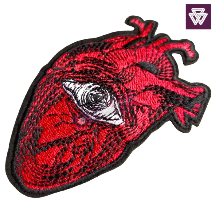 HEART EYE embroidery patch iron on - Image 2