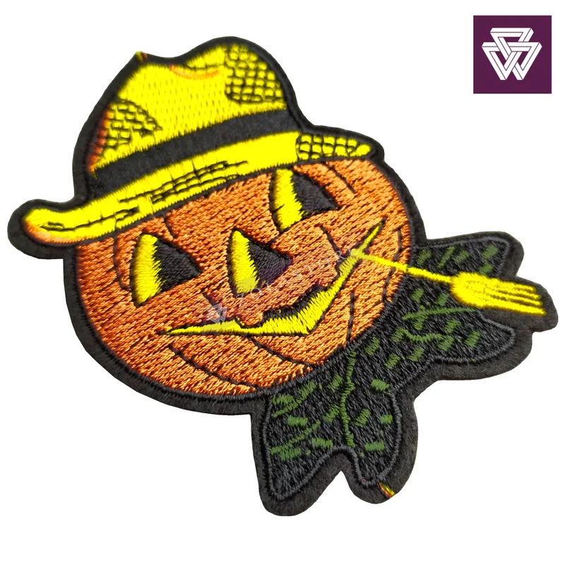 PUMPKIN embroidery patch iron on - Image 2