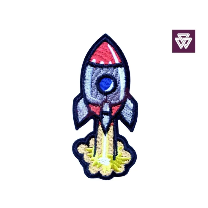 ROCKET embroidery patch iron on