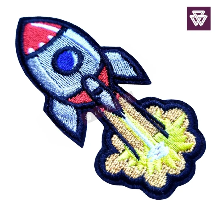 ROCKET embroidery patch iron on - Image 2