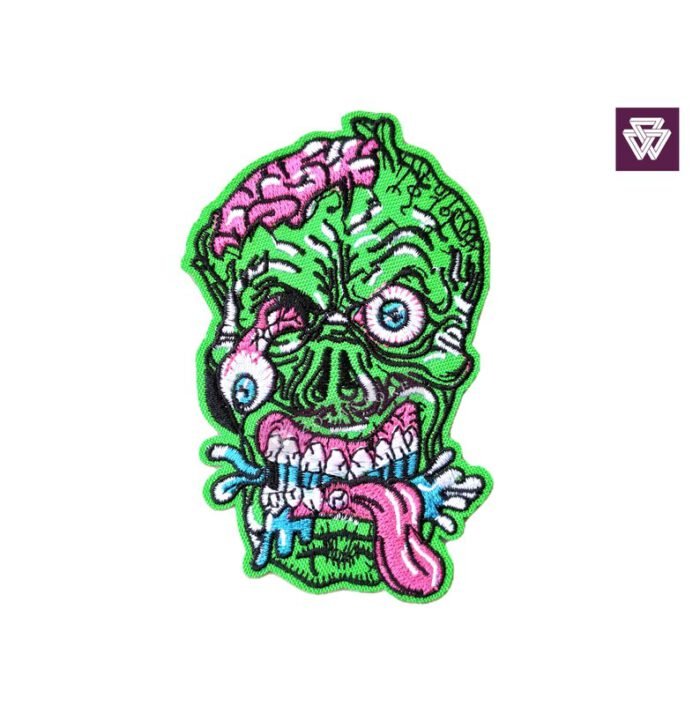 SLIME SKULL embroidery patch iron on