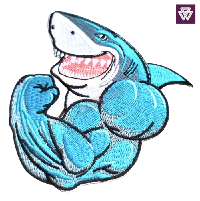 SHARK STRONGMAN embroidery patch iron on - Image 2