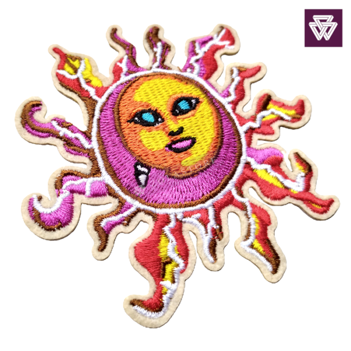 SUN MOON FACE embroidery patch iron on - Image 2