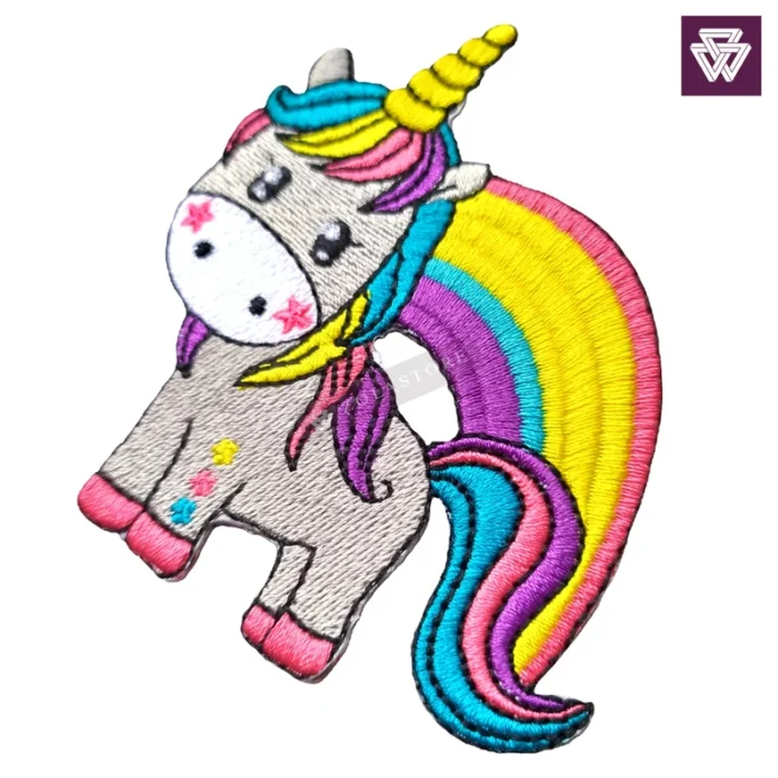 UNICORN RAINBOW embroidery patch iron on - Image 2