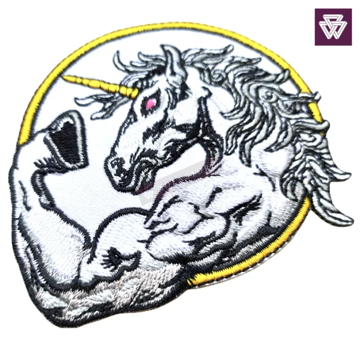 UNICORN STRONGMAN embroidery patch iron on - Image 2