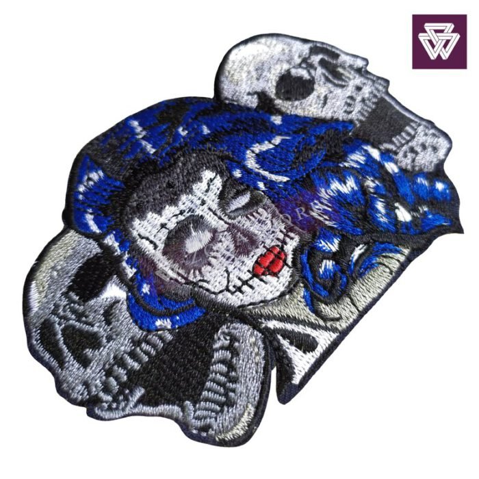 Skull Butterfly Iron-On Patch | Zombie Black Rose Gothic Badge - Image 4