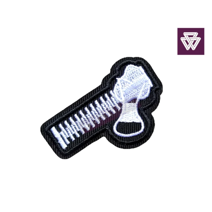 ZIPPER 4.8 cm RIGHT embroidery patch iron on