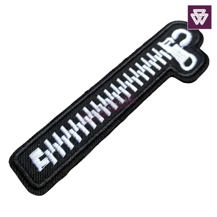 ZIPPER 7.7 cm RIGHT embroidery patch iron on - Image 2