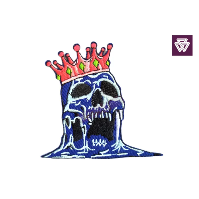 SKULL CROWN embroidery patch iron on