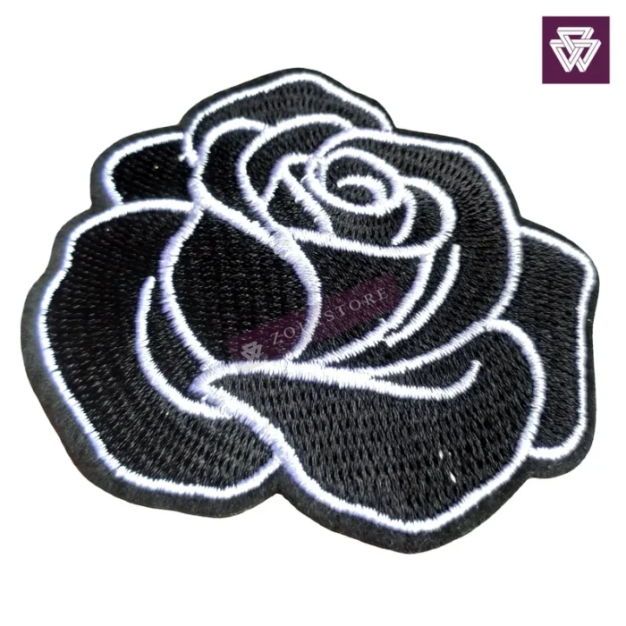 Skull Butterfly Iron-On Patch | Zombie Black Rose Gothic Badge - Image 6