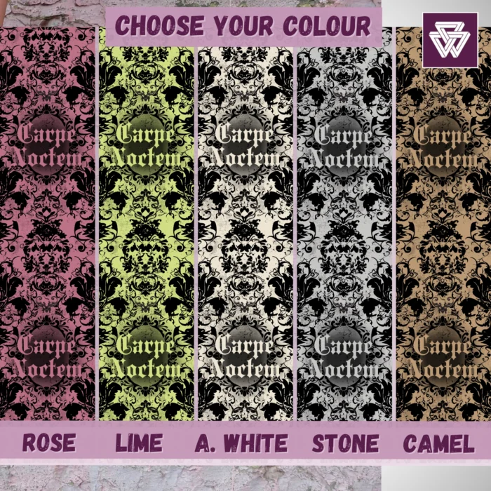 Carpe Noctem Custom Printed Blanket | Gothic Rose Grungy Lace - Image 6