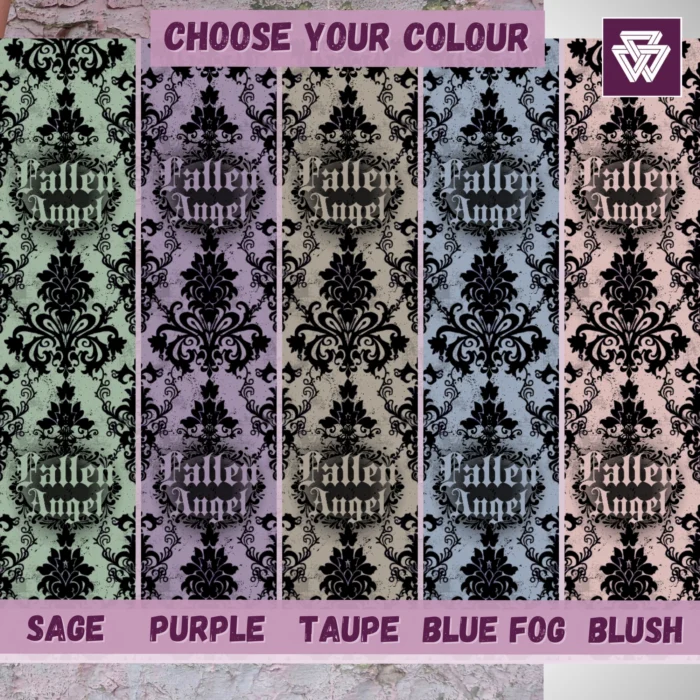 Fallen Angel Custom Printed Blanket | Baroque Lilac Lace Pattern - Image 5